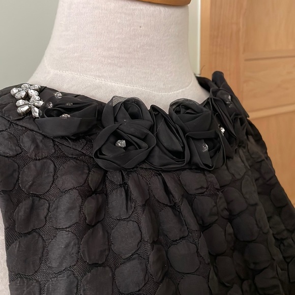 Taylor Black Sleeveless Empire Waist Midi Dress, Size 10 - Picture 8 of 16